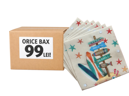 Orice bax - 99 lei  / Servetele festive - Servetele de masa festive Softpoint - Beach Life / 38x38 cm / 1000 buc