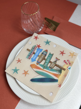 Servetele de masa festive Softpoint - Beach Life / 38x38 cm / 20 buc [3]