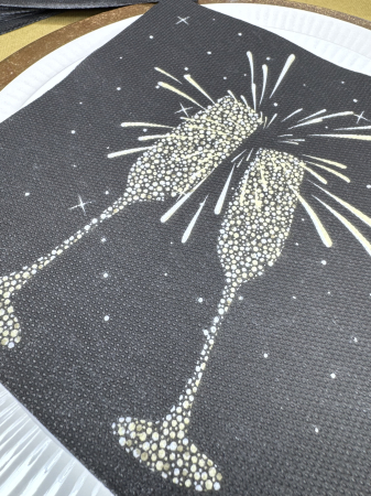 Servetele de masa festive Softpoint - Cheers (auriu) / 38 x 38 cm / 20 buc [5]