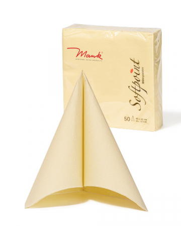 Servetele festive - ANIVERSARE SAU BOTEZ - Servetele de masa festive Softpoint - Crem deschis / 40x40 cm / 50 buc