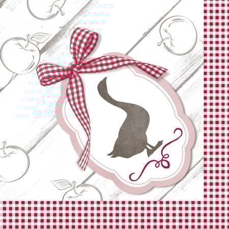 Servetele festive - VINTAGE - Servetele de masa festive Softpoint - Ganse (imprimeu cu gasca) / 40 x 40 cm / 50 buc