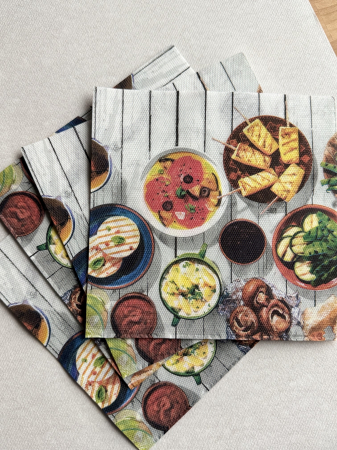 Servetele de masa festive, SoftPoint - Vegan Party / 40x40 cm / 20 buc [2]