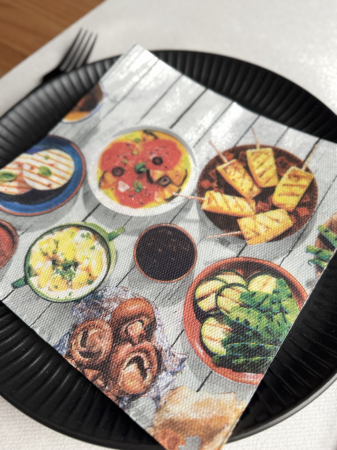 Servetele de masa festive, SoftPoint - Vegan Party / 40x40 cm / 20 buc [1]