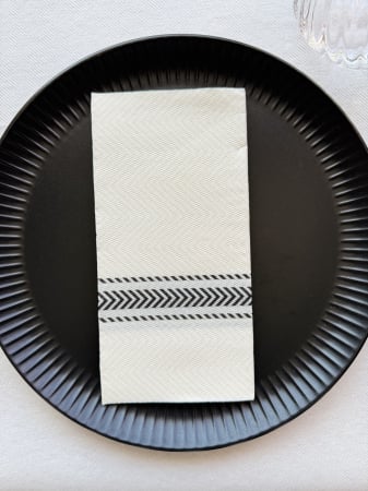 Servetele de masa festive Softpoint pliate 1/8 - Classic Point Black / 40x40 cm / 50 buc [2]