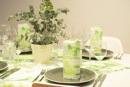 Servetele festive Linclass - Pablo (verde) / 40 x 40 cm / 50 buc [1]