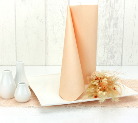 Servetele Linclass Bleached Apricot 40x40 cm, pliate 1/4, 50 buc [1]