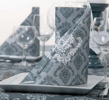 Servetele Linclass Giorgio GRI 40x40 cm, pliate 1/4, 12 buc [1]