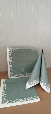 Fete de masa pentru Craciun - La comanda - Șervețele linclass    Romantique eukalyptus  /40x40/ 50 buc