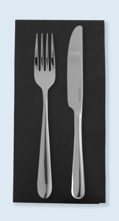 Servetele festive - CULORI UNI - Servetele Linclass ultra calitative, negre, 40x40 cm, pliate 1/8, 50 buc