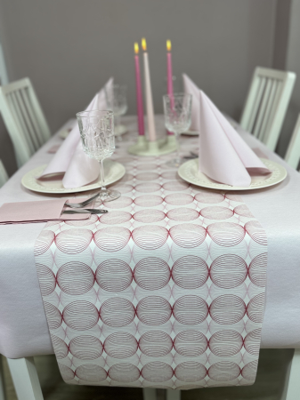 Set accesorii decorative masa festiva - servetele festive si traversa de masa Linclass Ludo Pink [1]
