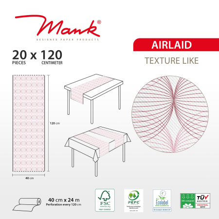 Set accesorii decorative masa festiva - servetele festive si traversa de masa Linclass Ludo Pink [3]