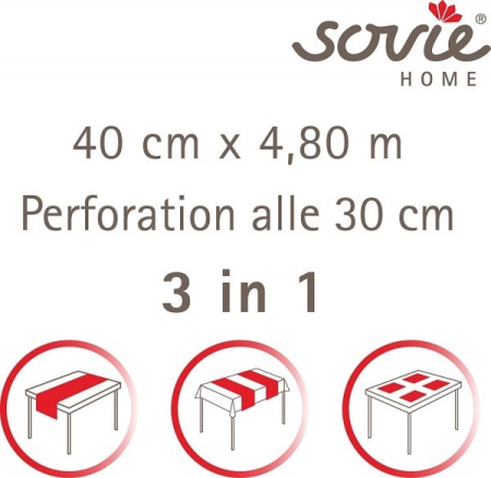 Set accesorii decorative masa festiva - servetele si traversa de masa Linclass Petra [3]