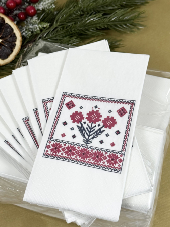 Set accesorii decorative masa festiva - servetele de masa si servetele pentru tacamuri cu model traditional romanesc [3]