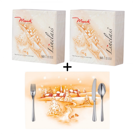 Produse - Set accesorii masa - servetele de masa si naproane/placemats Linclass Silence