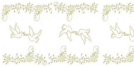 Traversa masa Linclass Wedding - Nunta (crem-auriu) / 40 cm x 24 m / 1 rolă [2]