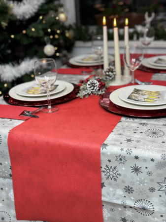 Traversa de masa din poliester, rosie / 30 cm x 20 m / 1 rola [1]