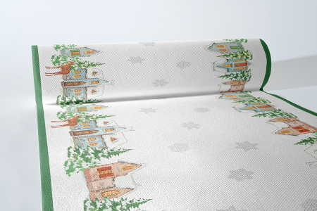 Traverse pentru Craciun - La comanda - Traversa de masa pentru Craciun, Linclass - Sandy / 40 × 24 cm / 1 buc