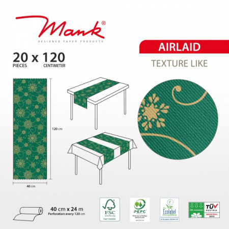 Traversa masa - Linclass Cristal (verde-auriu) / 40cm x 24 m / 1 rola [1]