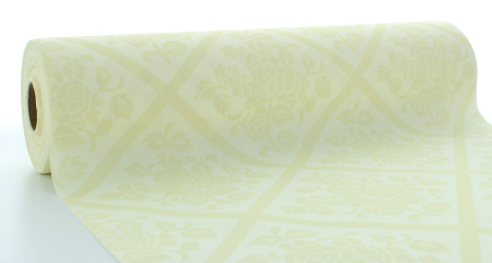 TEMATICA FLORALA - Traversa masa - Linclass Damast (crem)  / 40 cm x 24 m / 1 buc