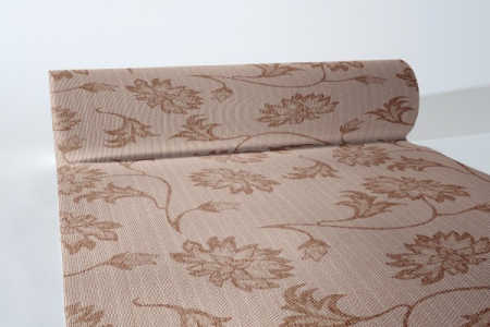 CULOAREA ANULUI 2025 - Traversa masa Linclass - Lisboa (bej-maro) / 40 cm x 24 m / 1 rola
