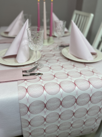 Traversa masa Linclass - Ludo (roz-bordo) / 40 cm x 24 m / 1 rola [4]