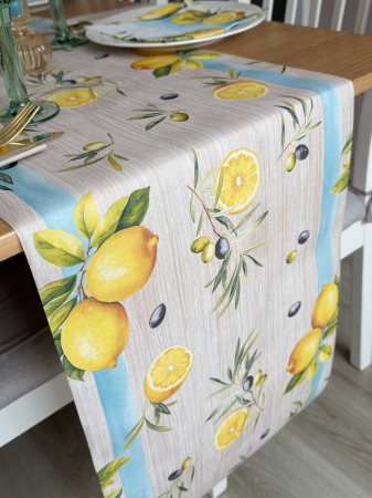 TEMATICA MARINA - Traversa masa Linclass - Olives & Lemons / 40 cm x 24 m / 1 rola