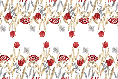 DECOR ANIVERSARI COPII - Traversa masa Linclass - Selma (flori) / 40 cm x 24 m / 1 rola