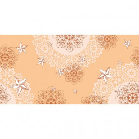 Traverse Masa - CRACIUN/REVELION - Traversa masa - Linclass Sternenschein (Portocaliu) / 40x120 cm / Rola 20 bucati