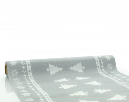 Traversa masa Linclass - White Tree (argintiu) / 40 cm x 4,8 m / 1 rola [1]