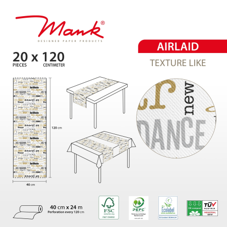 Traversa de masa pentru Revelion, Linclass - San Silvestro / 40 cm x 24 m / 1 rola [1]