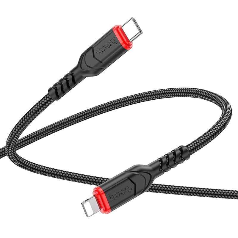 Cablu Hoco X59, USB Type-C la Lightning, Încărcare Rapidă 27W, 3m, Negru [4]
