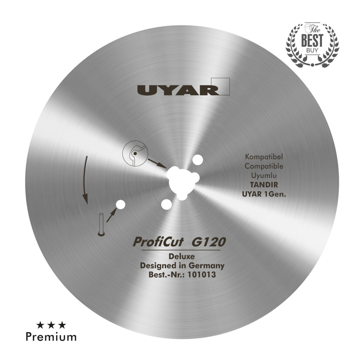 Lamă circulară dreaptă pentru cuțit electric,shaorma,kebap, diametrul 120mm, model Proficut [1]