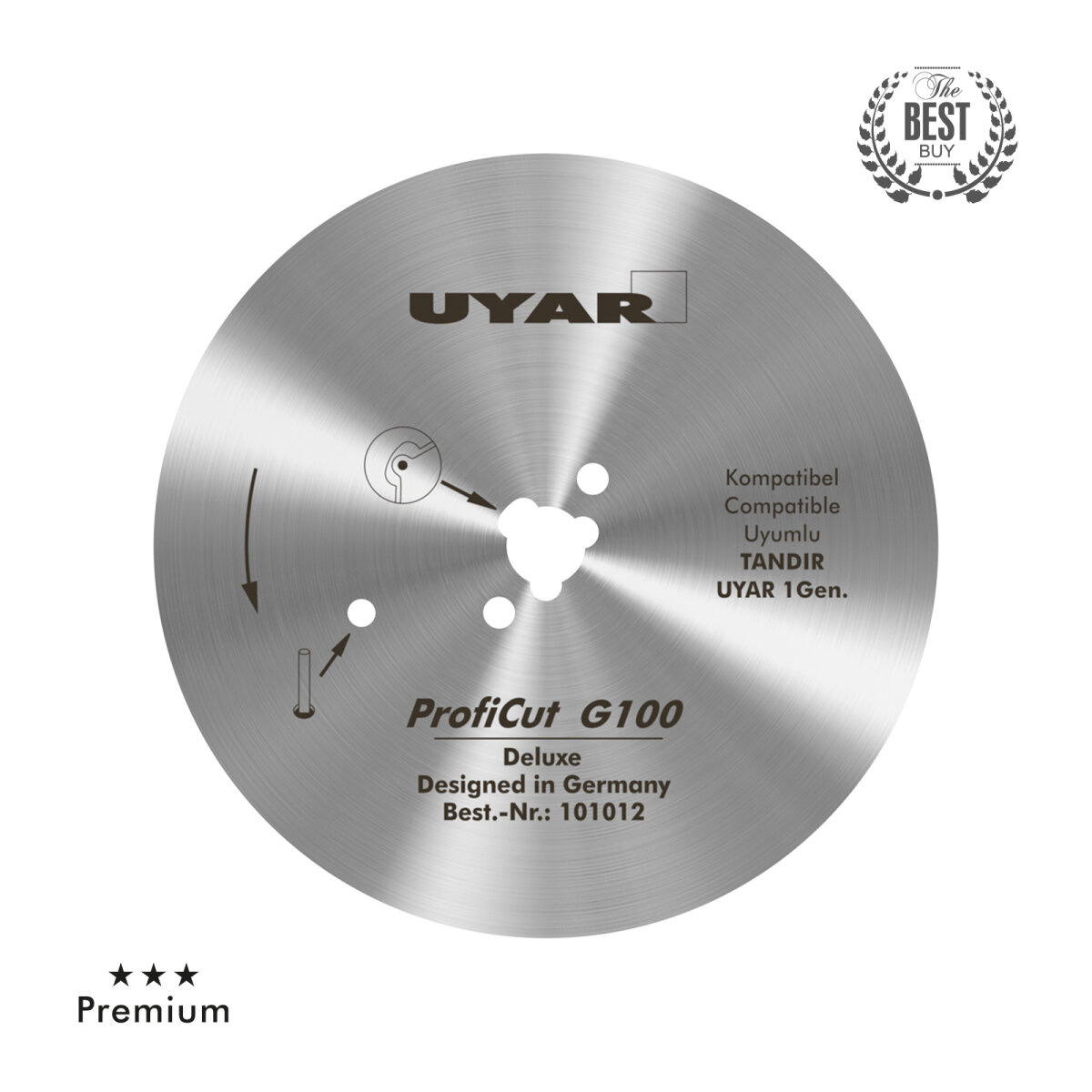 Lamă circulară dreaptă pentru cuțit electric,shaorma,kebap, diametrul 100mm, model Proficut [1]