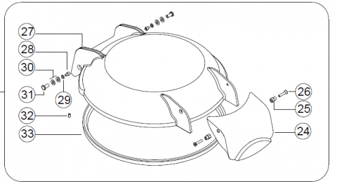 Capac policarbonat complet pentru masina de curatat cartofi 5kg, 10kg, 18kg, Cod F2926, Fama Industrie [2]