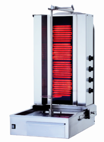 Aparate kebap, shaorma, gyros KALITEGAZ - Aparat kebap, shaorma, gyros, cu 4 rezistente, electric, motor jos, capacitate maxima 60kg, Kalitegaz
