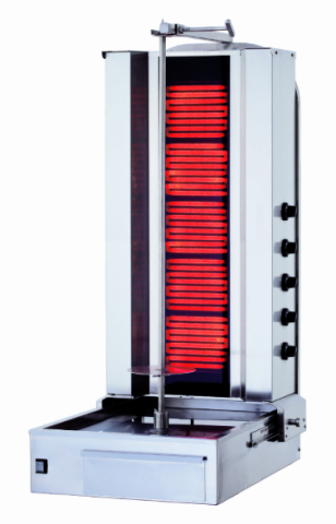 Aparate kebap, shaorma, gyros KALITEGAZ - Aparat kebap, shaorma, gyros, cu 5 rezistente, electric, motor jos, capacitate maxima 80kg, Kalitegaz