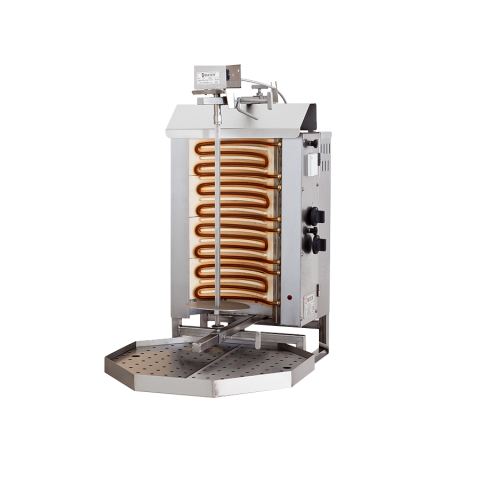 Aparate kebap, shaorma, gyros MELTEM - Aparat kebap, shaorma, gyros, cu 4 rezistente, motor sus, capacitate maxima 30kg, putere 6.4kw, 400V, Meltem
