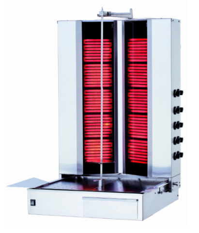 Aparate kebap, shaorma, gyros KALITEGAZ - Aparat kebap, shaorma, gyros, cu 10 rezistente in V, capacitate maxima 120kg, putere  18kw, Kalitegaz