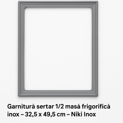 Produse - Garnitura pentru sertar 1/2 masa frigorifica inox, model profesional, Dimensiune 32.5x49.5cm, Niki Inox
