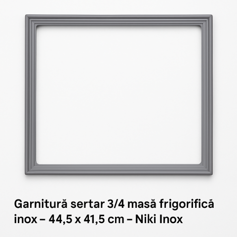 Produse - Garnitura pentru sertar 3/4 masa frigorifica inox, model profesional, Dimensiune 44.5x41.5cm, Niki Inox