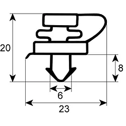 Piese de schimb pentru produse Fimar si Forcar - Garnitura usa congelator inox vertical, model profesional, Dimensiune 69.5x147.7cm, Forcar