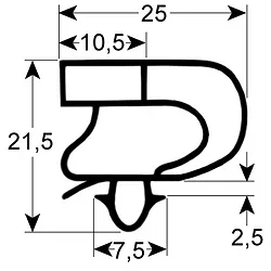 Piese de schimb pentru produse Fimar si Forcar - Garnitura usa masa frigorifica patiserie, Dimensiune 46x59.2cm, Forcar