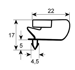 Produse - Garnitura pentru sertar 2/3 masa frigorifica inox, model profesional, Dimensiune 40.8x42.3cm, model .PLLR0364, Inomak
