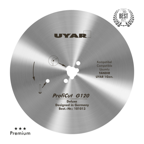 Piese de schimb pentru cutite electrice Uyar / Potis - Lamă circulară dreaptă pentru cuțit electric,shaorma,kebap, diametrul 120mm, model Proficut