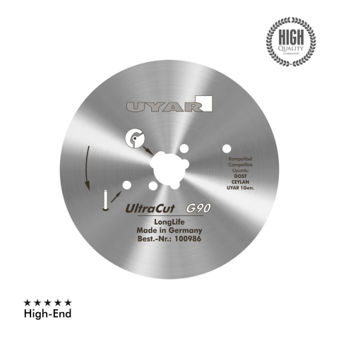 Lamă circulară dreaptă pentru cuțit electric,shaorma,kebap, diametrul 90mm,model Ultracut