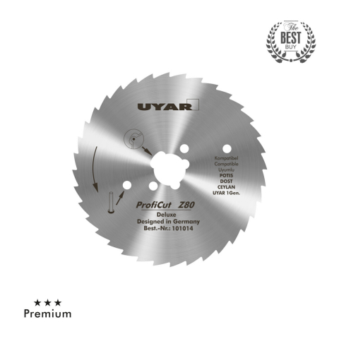 Piese de schimb pentru cutite electrice Uyar / Potis - Lamă circulară zimțată pentru cuțit electric,shaorma,kebap, diametrul 80mm, model Proficut