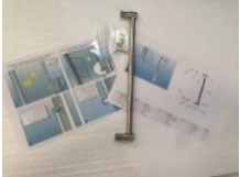 Piese de schimb pentru produse INOMAK - Maner pentru usa frigider inox vertical, cu usa de sticla, model profesional, Dimensiune: 35x5x2,5cm