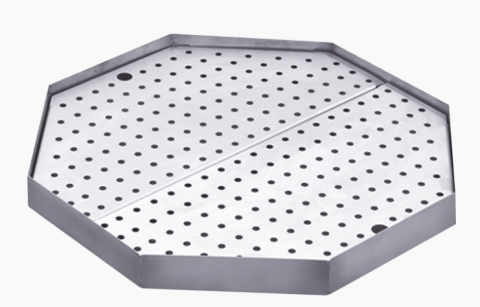 Accesorii pentru aparatele de shaorma, kebap, gyros - Tava octagonala inox 65x65x5cm, pentru aparat shaorma, kebap cu motorul sus