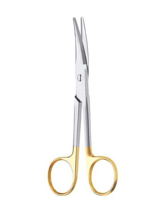 Foarfeca disectie Mayo, curba, insertii Tungsten, varf bont/bont, 140 mm [1]