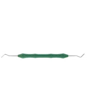 Instrumentar și accesorii AESCULAP - Chiureta Goldmann-Fox, gama Ergoperio, pentru premolar si molar, marime GF5, bucal/lingual, verde